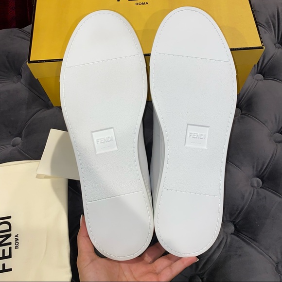 New Men’s Size 12 (UK 11) Fendi Logo Sneakers - Picture 7 of 8